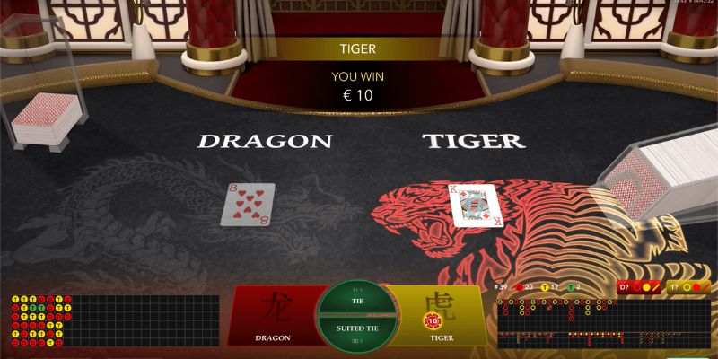 Thử sức với Dragon Tiger tại sảnh casino Kubet